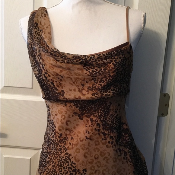 Leopard Animal Print Shelli Segal top Sz 4 - Picture 8 of 8